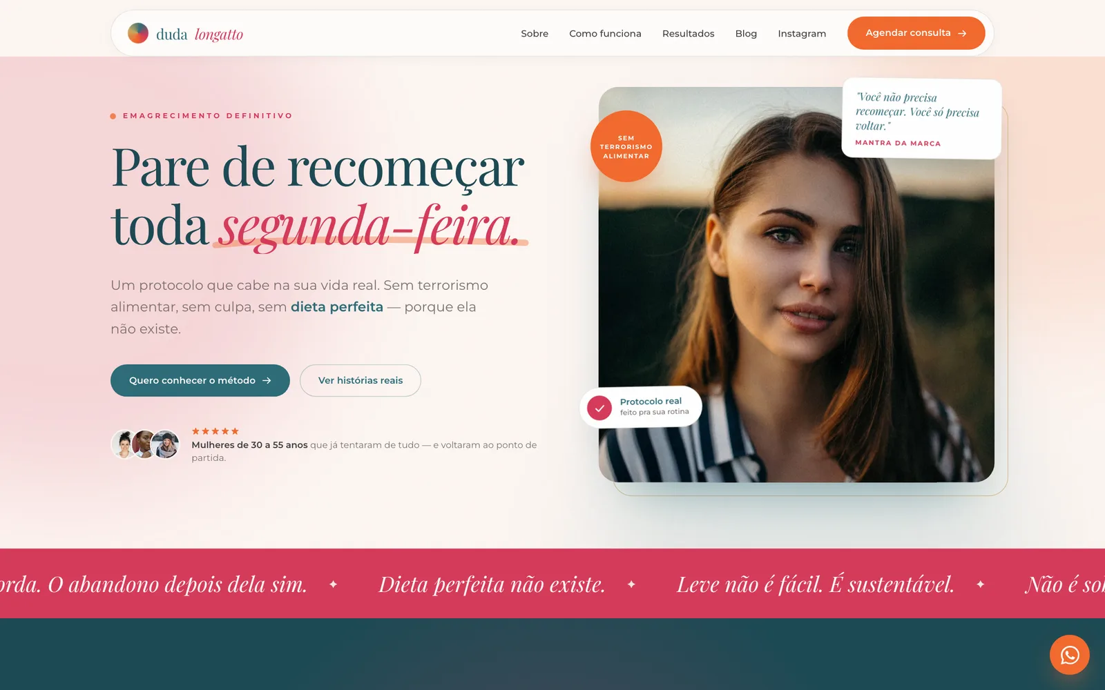Nutri Duda Longatto — tela principal